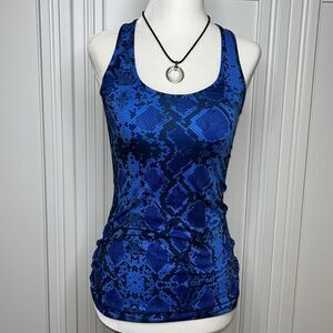 Lululemon Cool Racerback Mini Ziggy Snake Pipe Dream Blue Sapphire Blue Size 4
